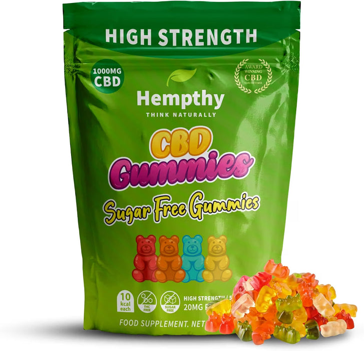 Hempthy Sugar Free CBD Gummies 1000mg