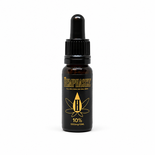 HEMPHASIZE 10% Full Spectrum CBD Oral Drops 1000mg 10ml bottle