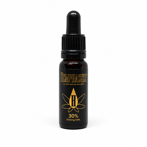 HEMPHASIZE 30% Full Spectrum CBD Oral Drops 3000mg 10ml bottle