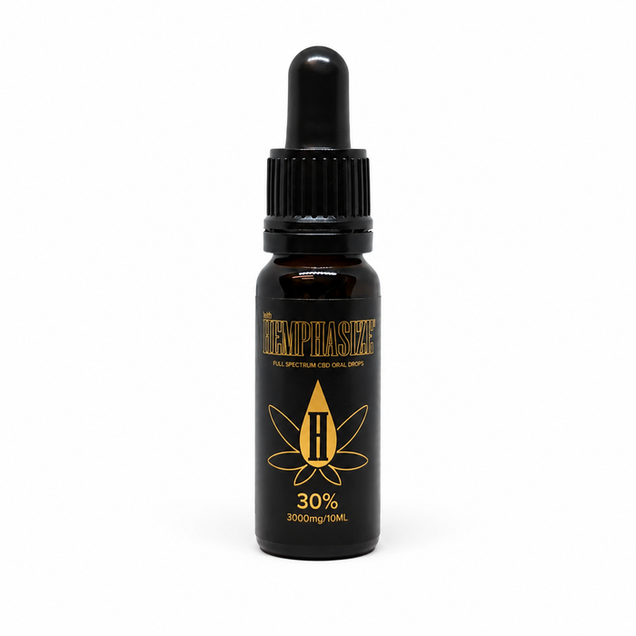HEMPHASIZE 30% Full Spectrum CBD Oral Drops 3000mg 10ml bottle