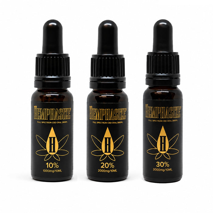 HEMPHASIZE Full Spectrum CBD Oil | 1000mg–3000mg Drops