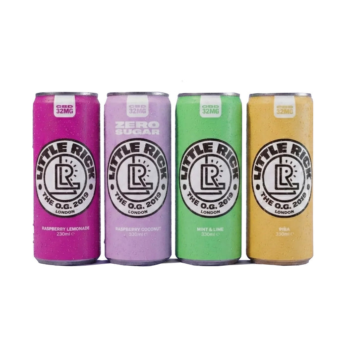 Little Rick CBD Drinks 32mg | 4 Sparkling Flavours