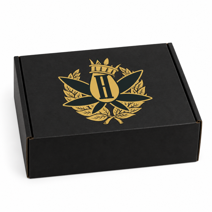 Black Smokeware & Accessories Mystery Box featuring a gold logo, with surprise products worth over £20 and up to £100.