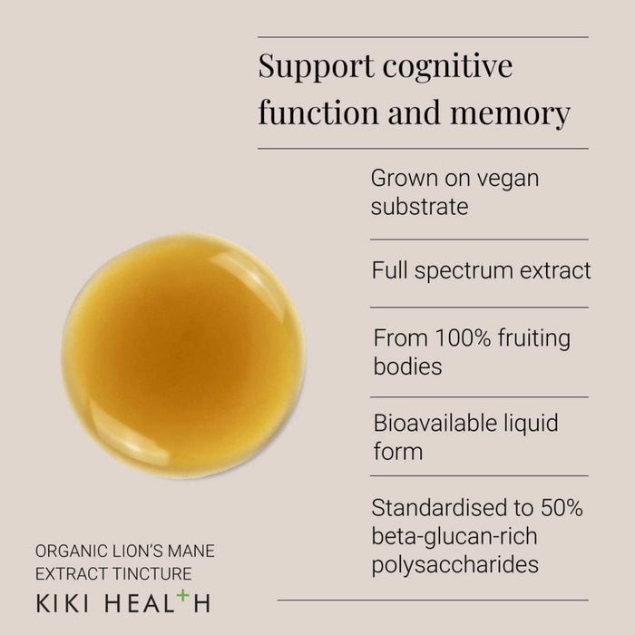 Organic Lion's Mane Mushroom Extract Tincture 50ml | Premium Liquid Drops