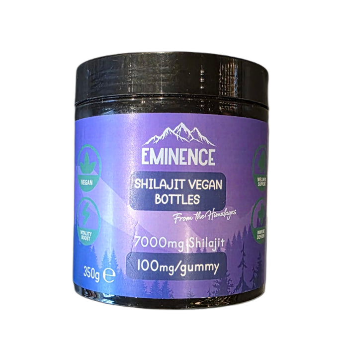 Eminence shilajit vegan gummy bottles