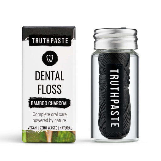 Truthpaste Bamboo Charcoal Dental Floss packaging