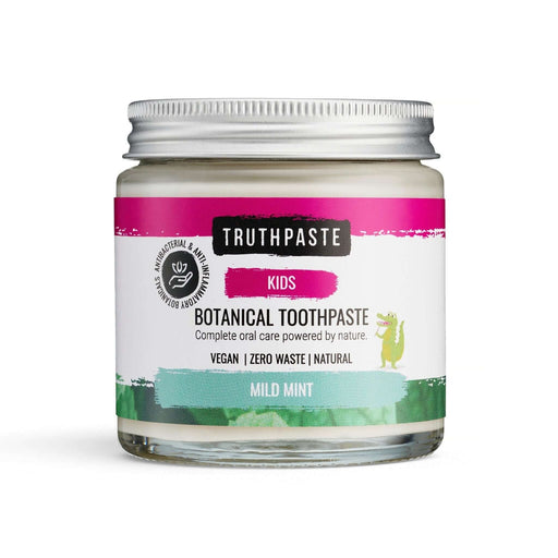 Truthpaste fluoride-free children's toothpaste in glass jar