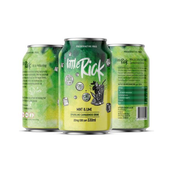 Little Rick Drink 32mg CBD Sparkling 330ml Mint & Lime